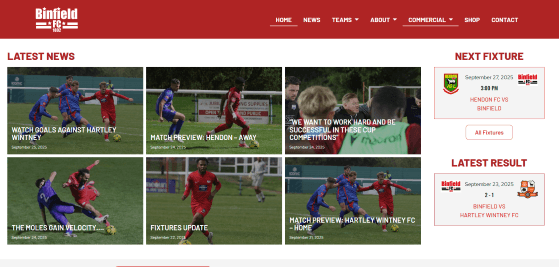 Binfield FC - The official website