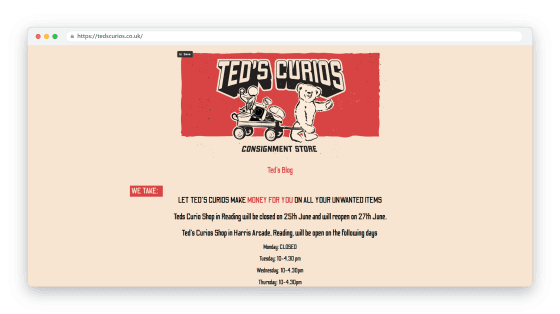Screenshot - Teds's Curios-mockup