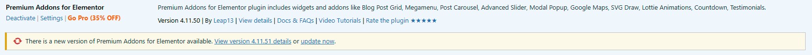 WordPress Plugin Requiring Updating