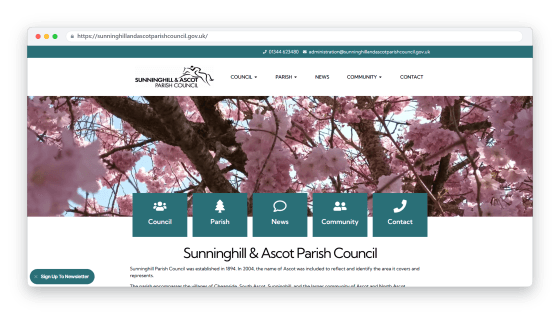 Screenshot - Sunninghill & Ascot Parish Council